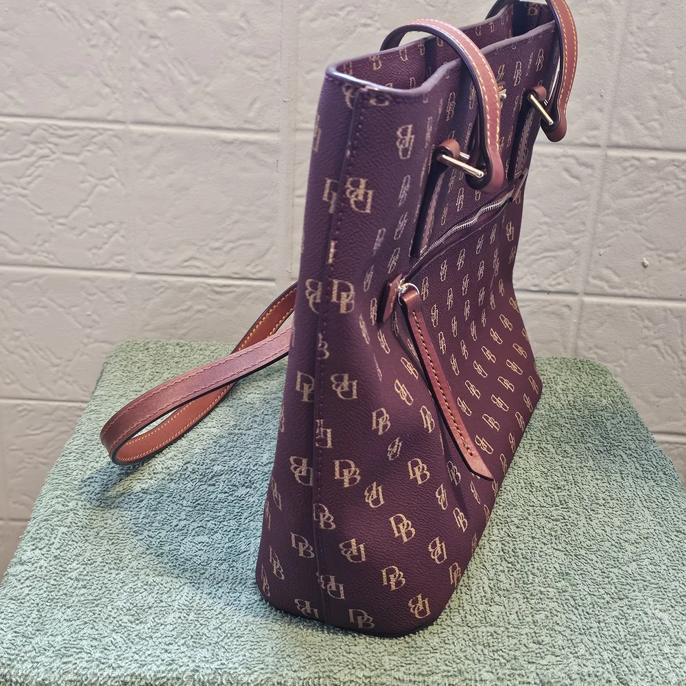 Dooney & Bourke Wine-Colored Tote Bag - Picture 5 of 10